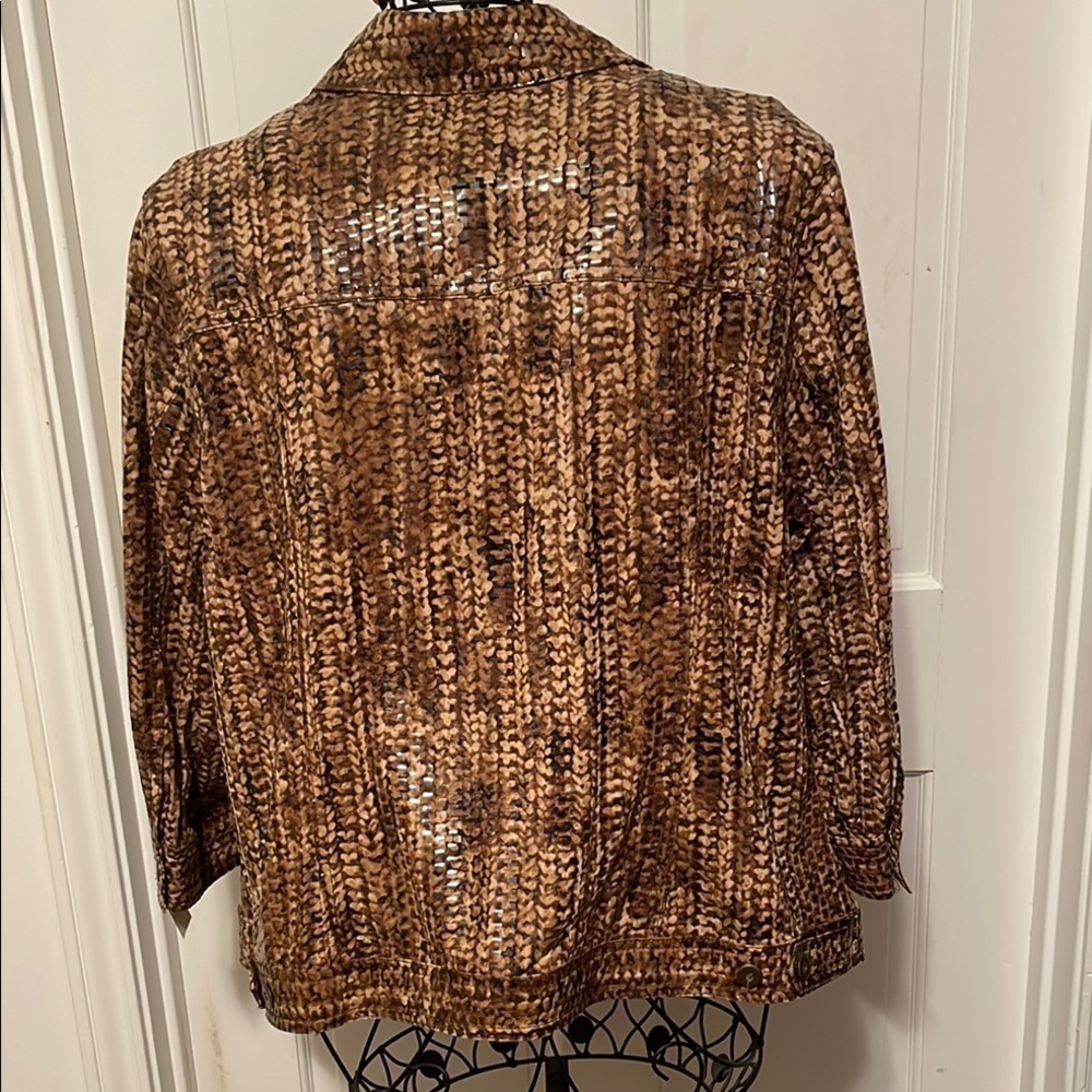 🚗🚗🚗BOGOHO🚗🚗🚗Ruby Rd. Textured Brown Button-Up Jacket—18W - Picture 7 of 9